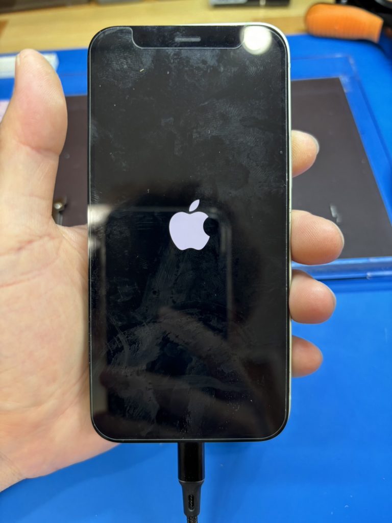 iPhone12miniロゴマーク画面